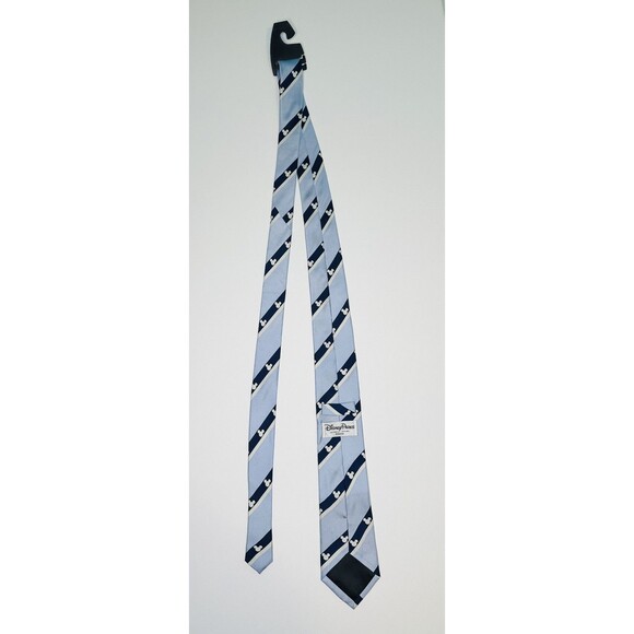 Disney Parks Mickey Mouse Icon Light Blue 100% Silk Tie Men's - Picture 7 of 7